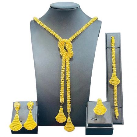 24k Gold plate Chokers Wedding Set