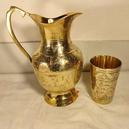 Pitoler Nokshi Jug and Glass
