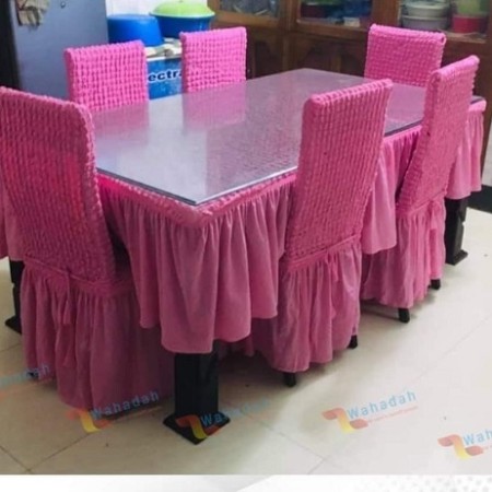 Pink Color শুধু মাত্র ৬ পিছ চেয়ার কভার।