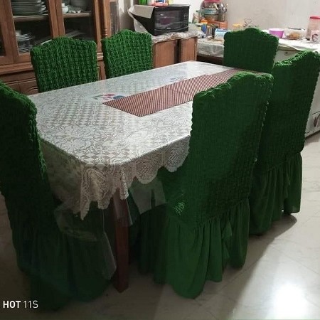 Green Color শুধু মাত্র ৬ পিছ চেয়ার কভার।